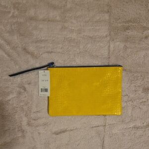 Banana Republic Yellow Clutch Wristlet Minimalist Design